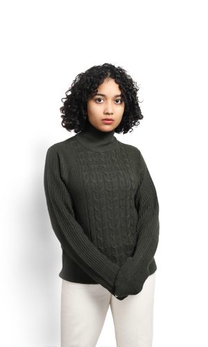 Foucault | Olive Turtleneck