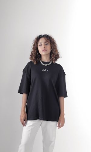 Onyx | Black Unisex Oversized Tee