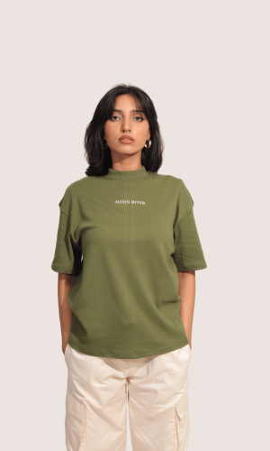 Andy | Olive Unisex Oversized Tee