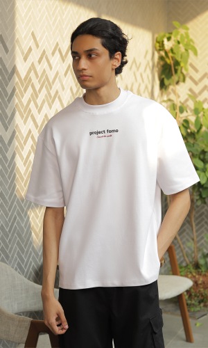 Baha | White Unisex Oversized Tee