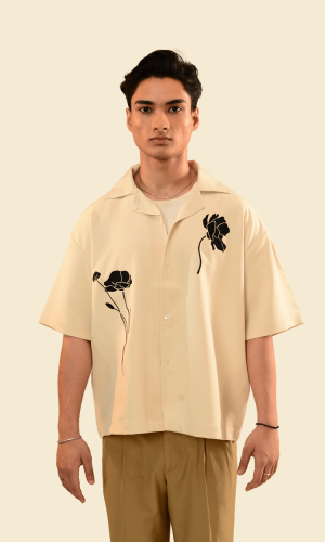 Denzel | Off White Half Sleeve Shirt