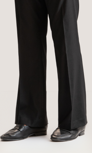 Roux | Black Flared Pants with Side Adjusters